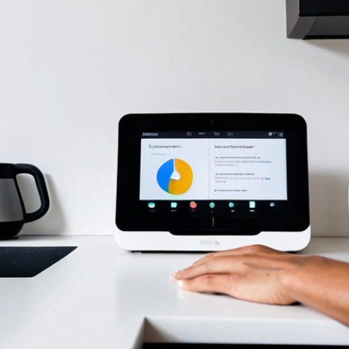 Home 19 Morning Routine**
"A bright, modern kitchen at sunrise. A Google Nest Hub displays news headlines next to a steaming coffee mug. Philips Hue lights illuminate the scene with a warm, inviting glow. Fully clothed. Safe for work. Appropriate content. Professional. Perfect anatomy, correct proportions, natural pose, well-formed hands, proper finger count, natural body proportions. Professional photography, high quality."
**