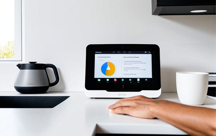 Morning Routine**
"A bright, modern kitchen at sunrise. A Google Nest Hub displays news headlines next to a steaming coffee mug. Philips Hue lights illuminate the scene with a warm, inviting glow. Fully clothed. Safe for work. Appropriate content. Professional. Perfect anatomy, correct proportions, natural pose, well-formed hands, proper finger count, natural body proportions. Professional photography, high quality."
**